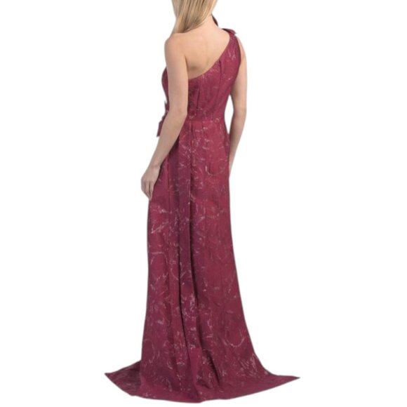 TERI JON One Shoulder 3d Flower Gown - Picture 2 of 4